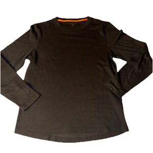 Omniwool Mens Long Sleeve Layering Base Layer Shirt Black Size L Outdoor Hiking